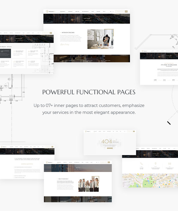 Powerful Functional Pages in MaisonCo - Single Property For Sale & Rent WordPress Theme