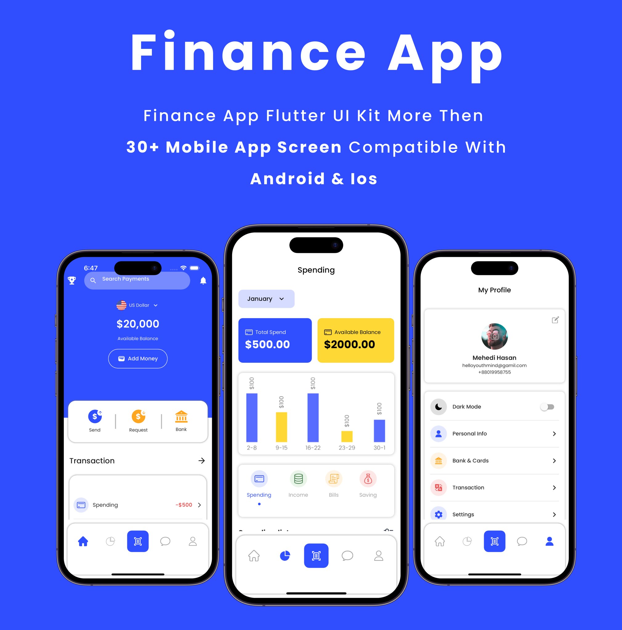 Finance App - Flutter Mobile App Template