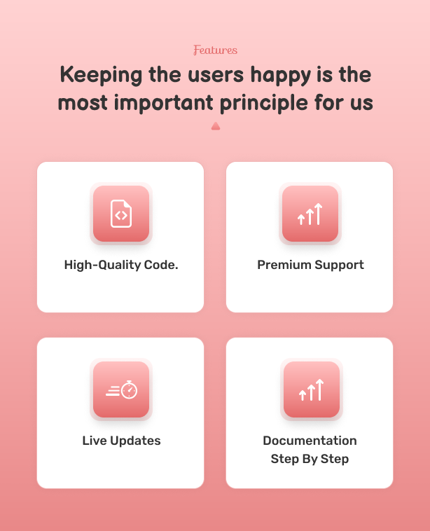 Keeping the users happy is the most important principle for us