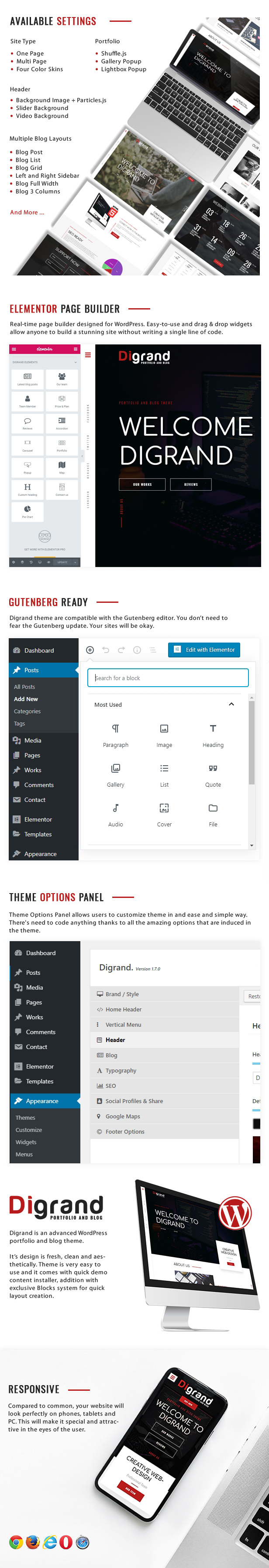 Digrand - Portfolio And Blog Theme description 1