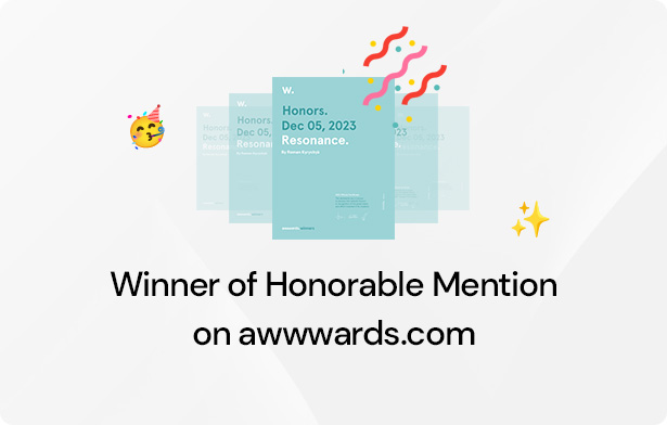 Winner of Honorable Mention on awwwards.com.