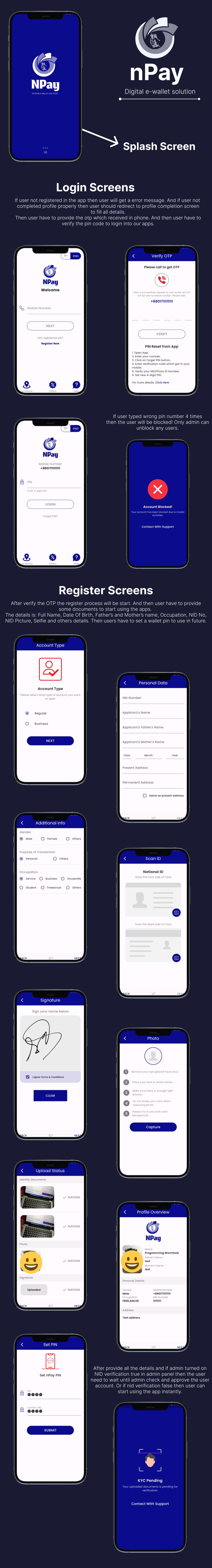 nPay - Flutter e-wallet application - 2