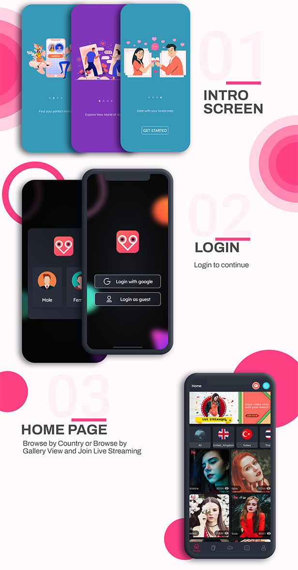 DateMe- Dating App Pro| (Live Stream, Random Video Call, Match, Videos From Server, In-app Buy) - 6