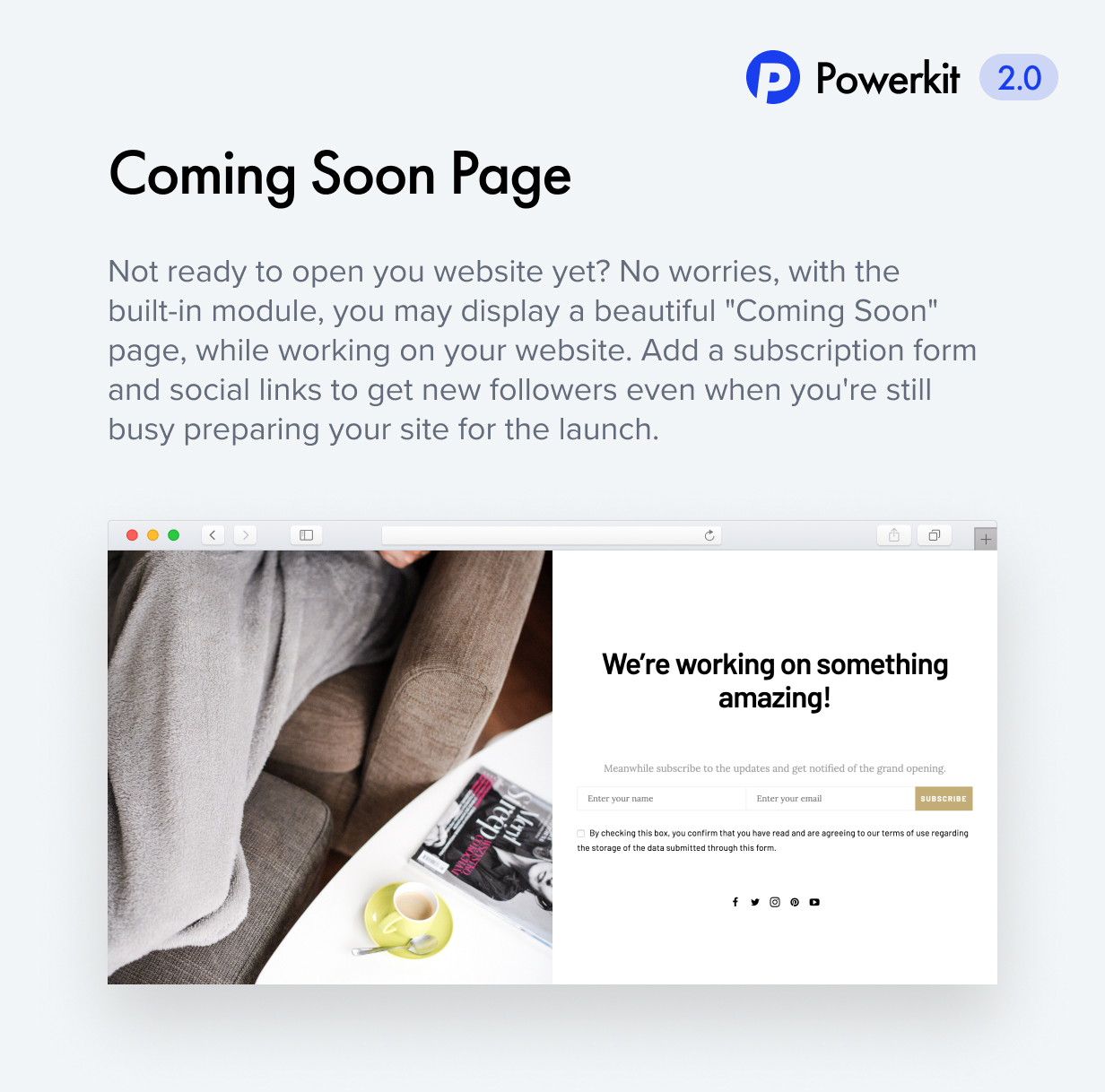 Coming Soon Page