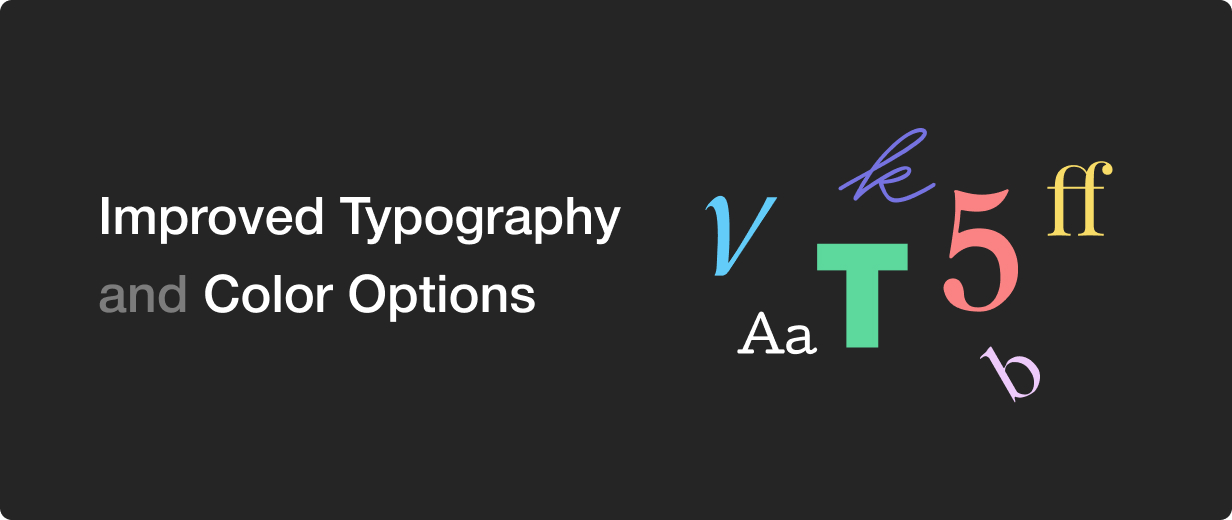 Advanced typography options
