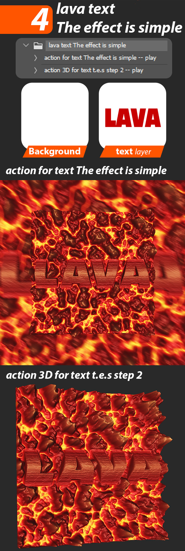 Lava 3D Photoshop Actions - 1