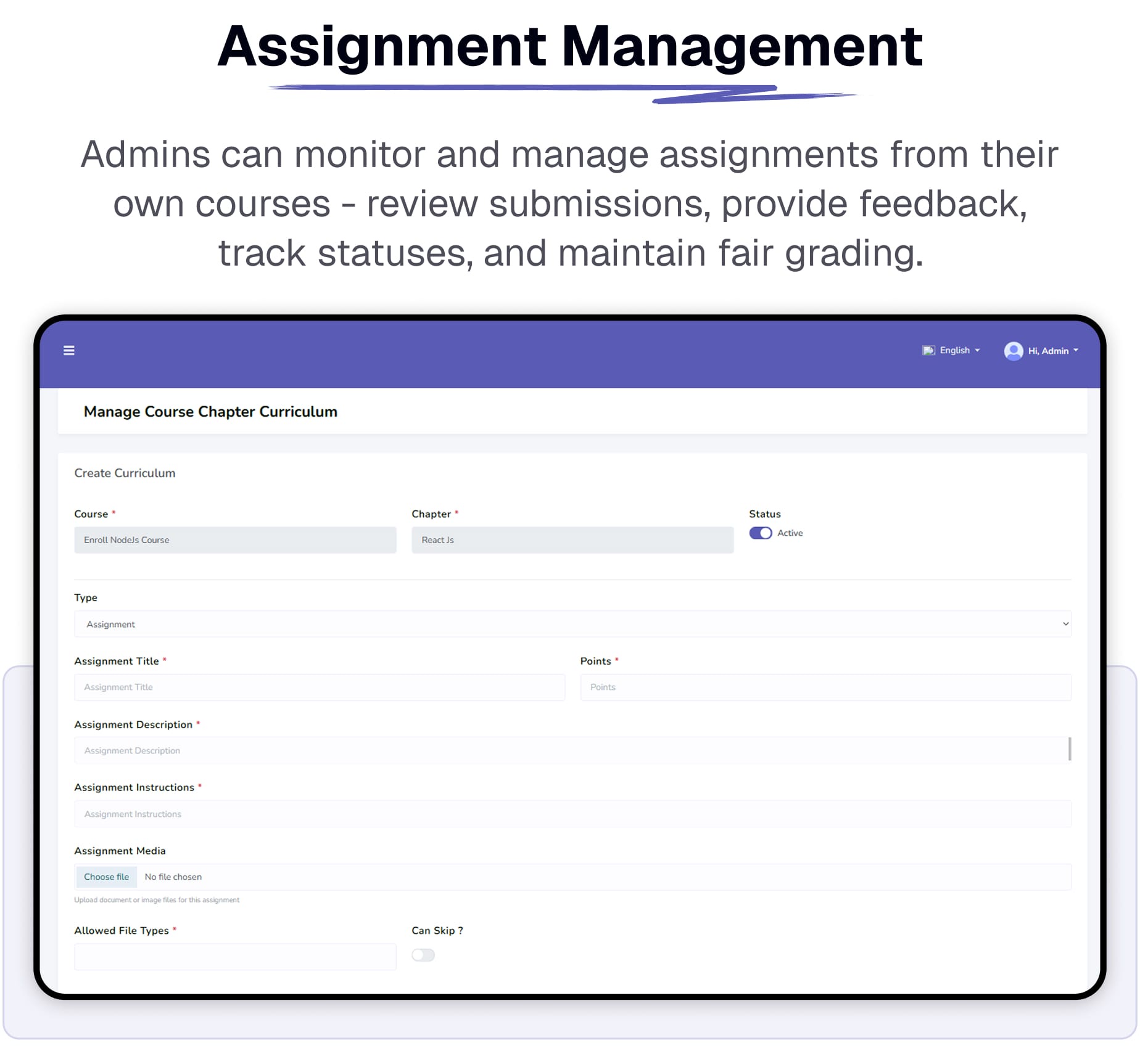 Assignment management