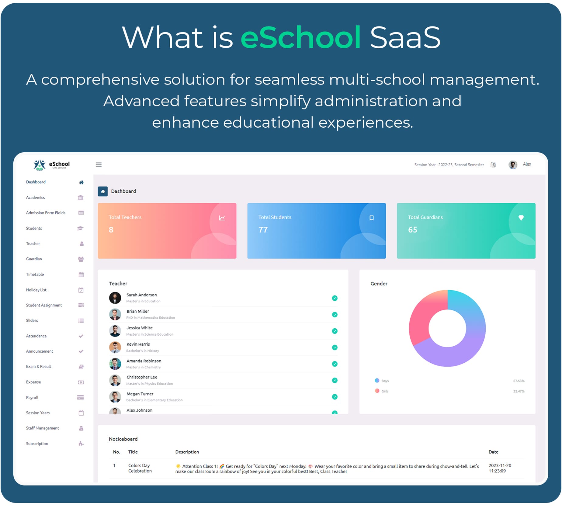 eSchool SaaS template