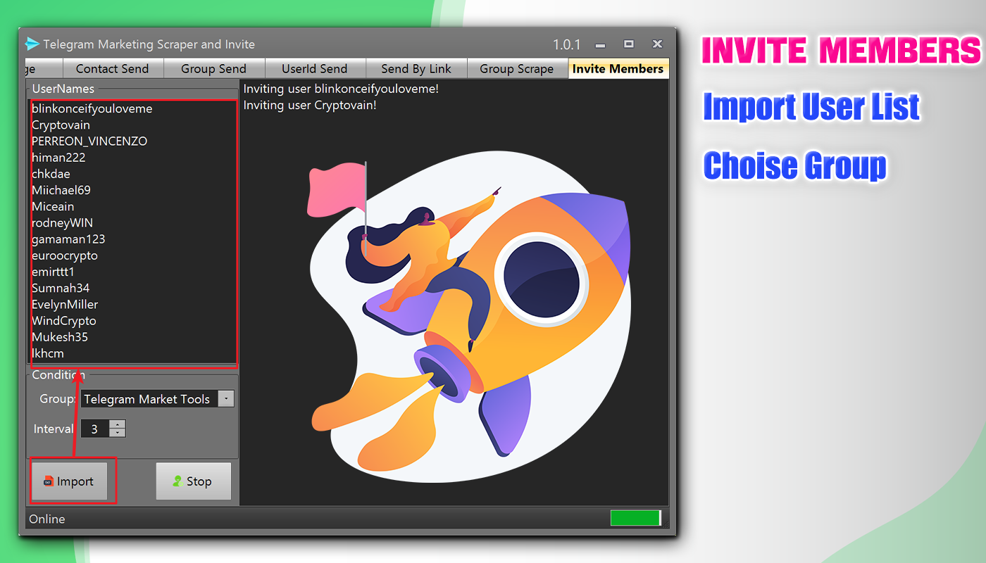 Telegram Marketing Scraper and Invite |Group|Channel|Users|Bulk Sender 5.0.1