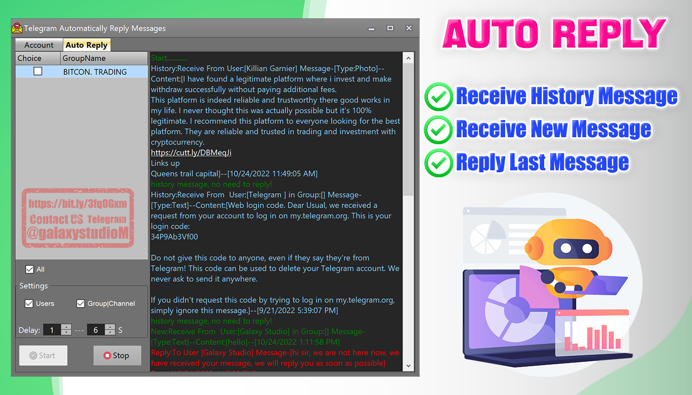 Telegram Auto Reply Message