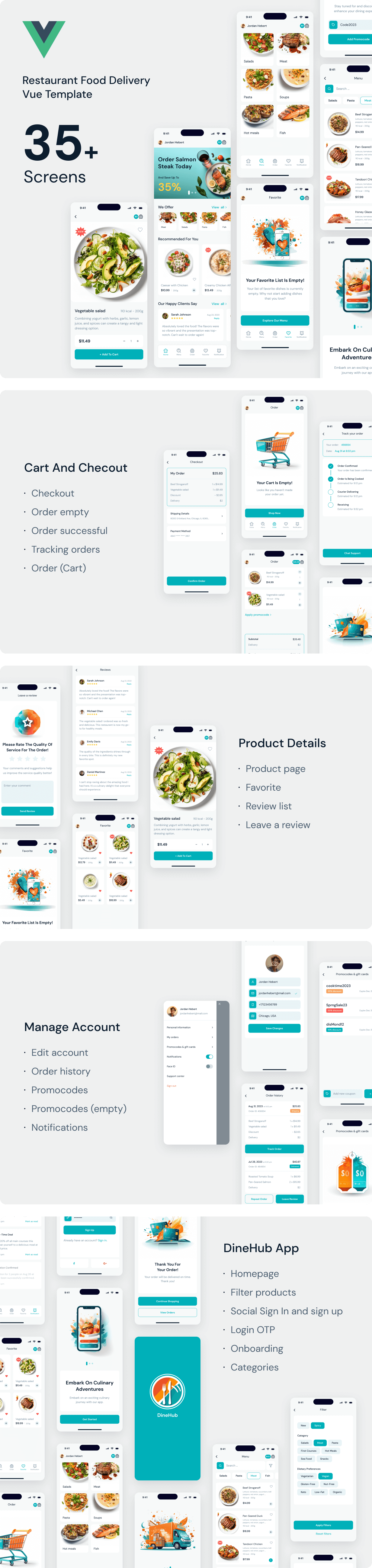 DineHub - Restaurant Food Delivery Vue Mobile App | PWA with Laravel Backend - 1