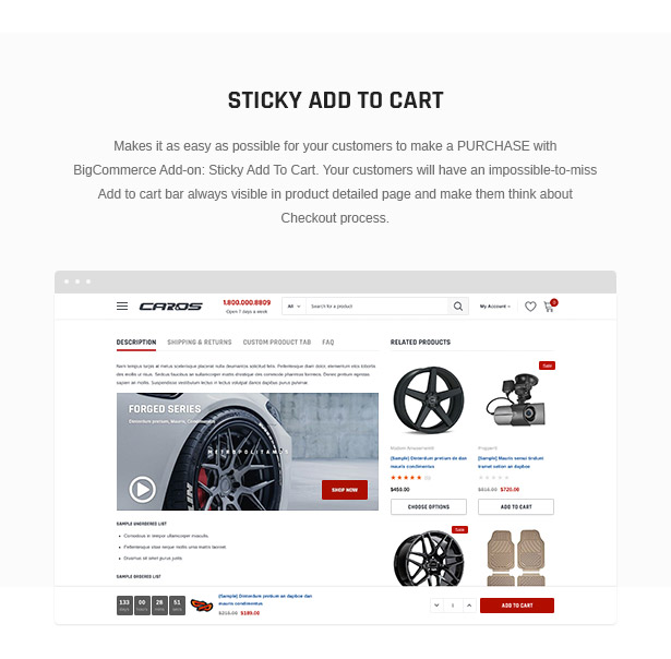 CAROS – Cars & Auto Parts Automotive BigCommerce Theme (Stencil Ready)