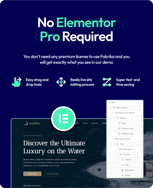 Sailpro - Yacht Club & Boat Rental Elementor Template Kit - 2