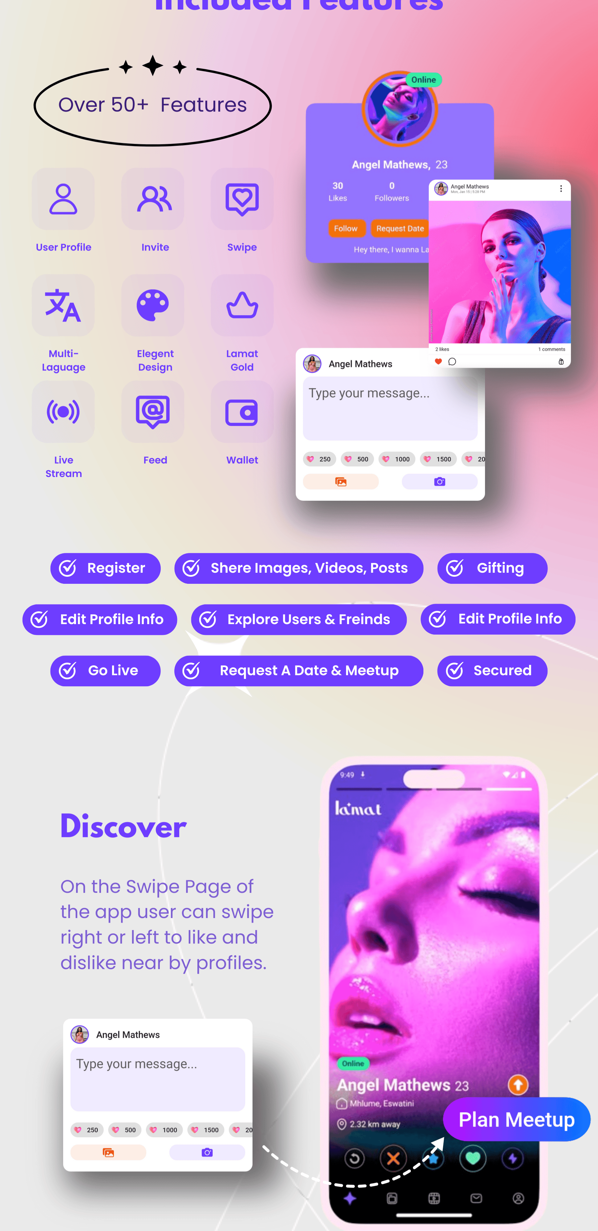 Lamat Ultimate Online Dating Platform, Video Dating, Live Stream