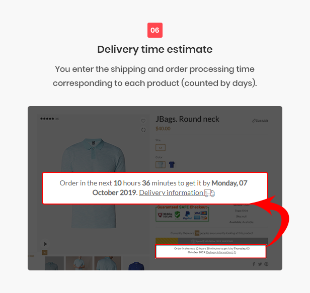 All-in-one shopify theme - delivery time estimate