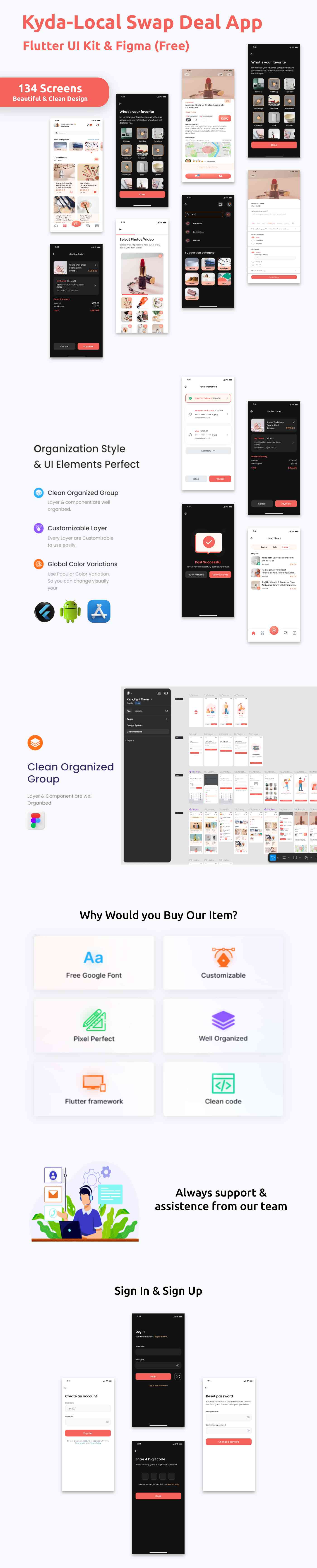 Kyda ANDROID + IOS + FIGMA | UI Kit | Flutter | Life Time Update | Local Swap Deal App - 2