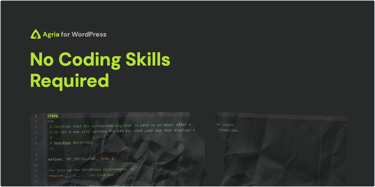 No coding Skills Required