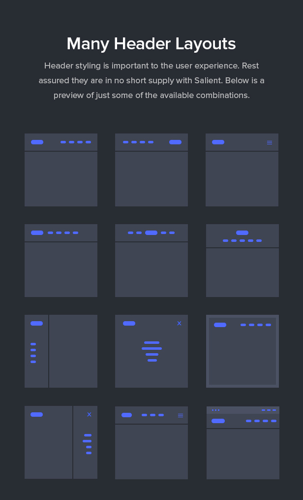 header layouts