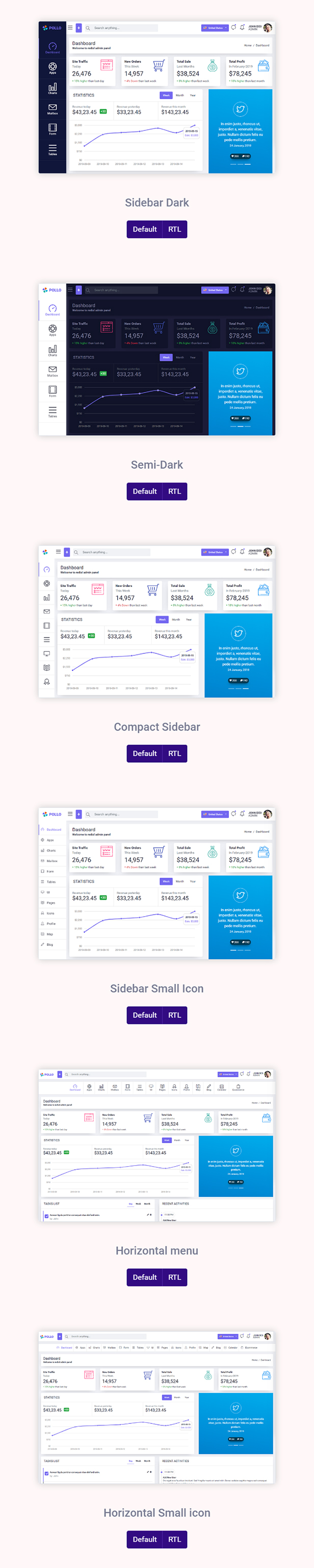 Pollo - Clean & Minimal Bootstrap Admin Dashboard Template - 2