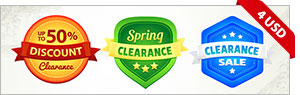clearance discount badges