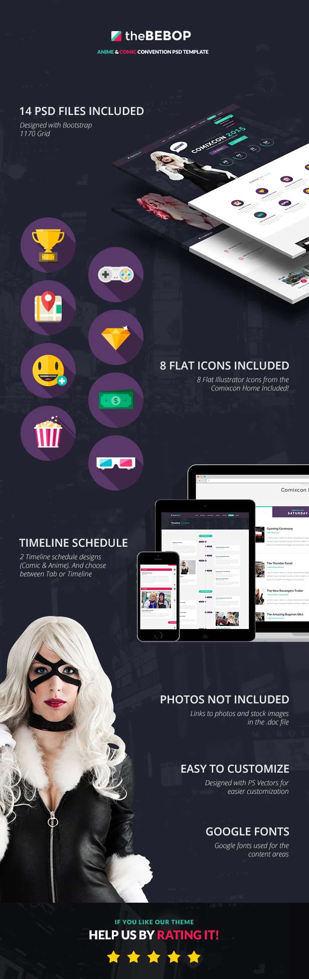 The Bebop Anime and Comic Convention PSD Template - 7