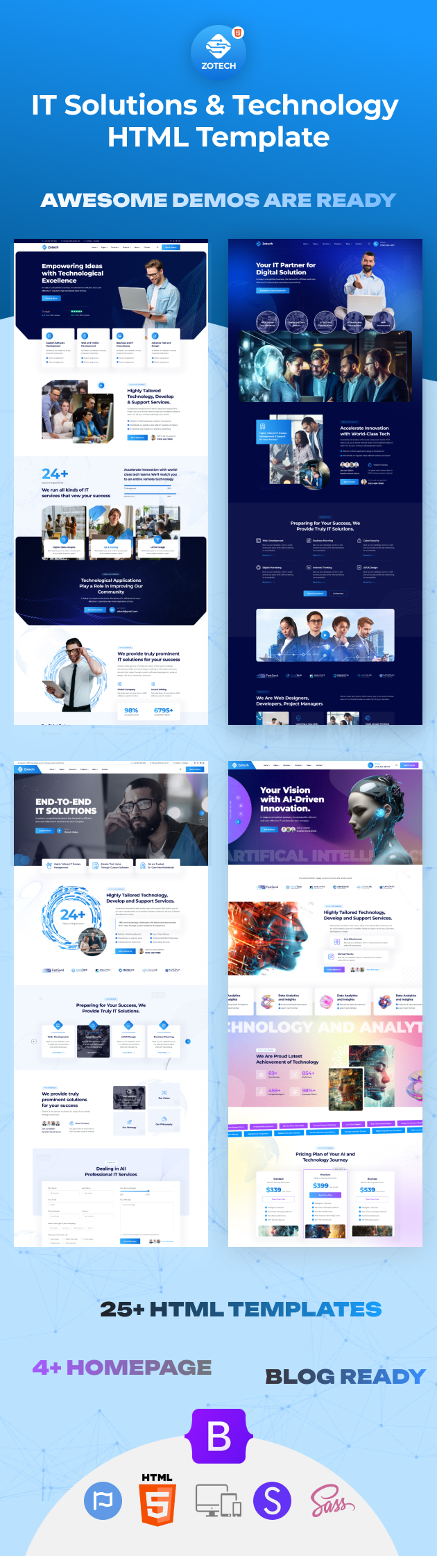 Zotech - IT Solutions & Technology HTML Template - 1