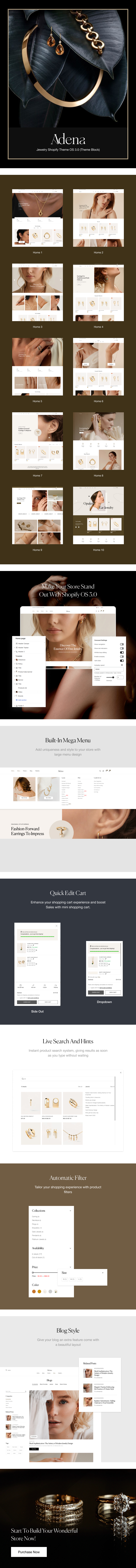 Adena – Jewelry Shopify Theme OS 3.0 (Theme Block) - 1