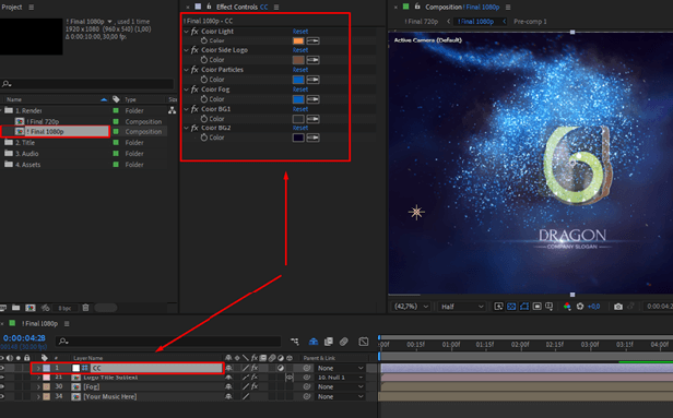 Sparkly Logo | After Effects Template - 1