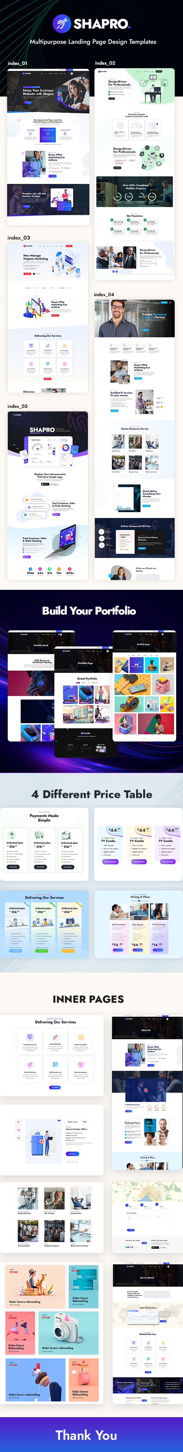 Shapro - Multipurpose Landing Page Design Figma Templates - 1