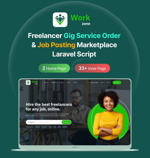 Workzone - Freelancer Marketplace for Gig Service Order & Job Posting Laravel Script