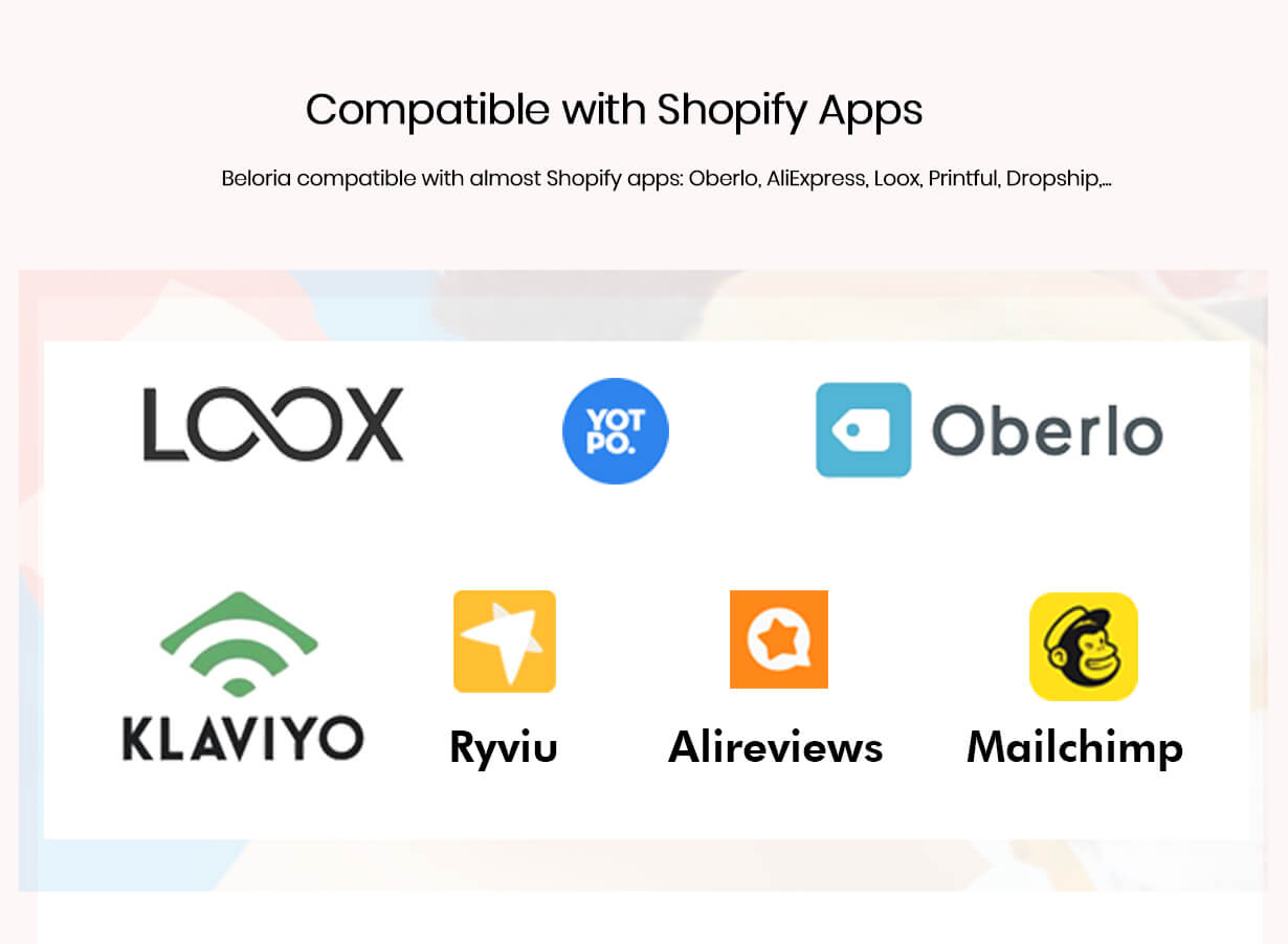 Compatible with popular Shopify apps