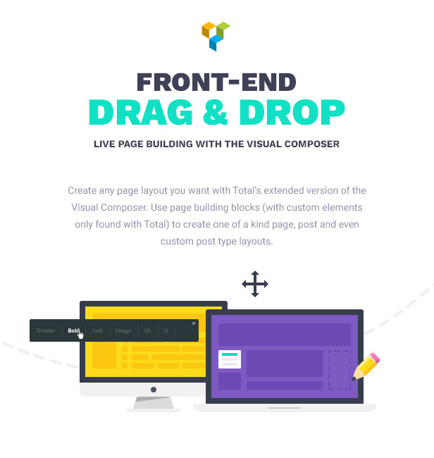 Total WordPress Theme Drag & Drop Features