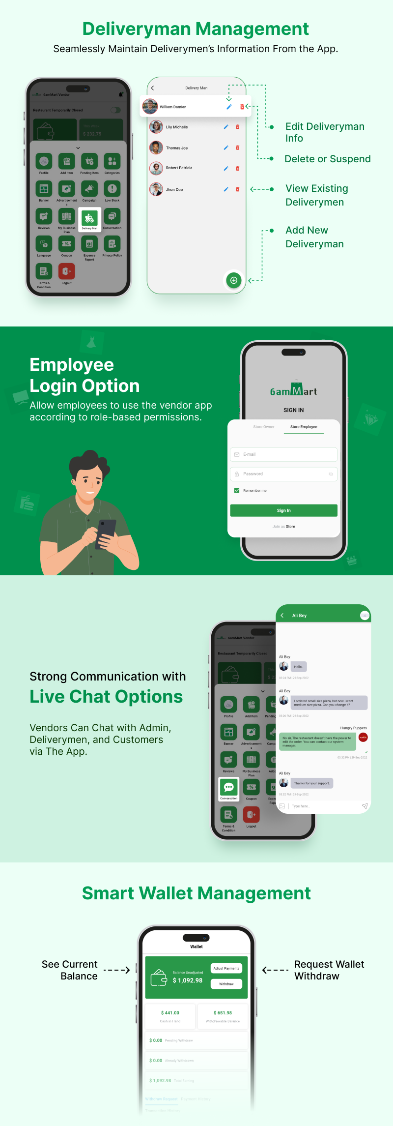 6amMart Vendor App