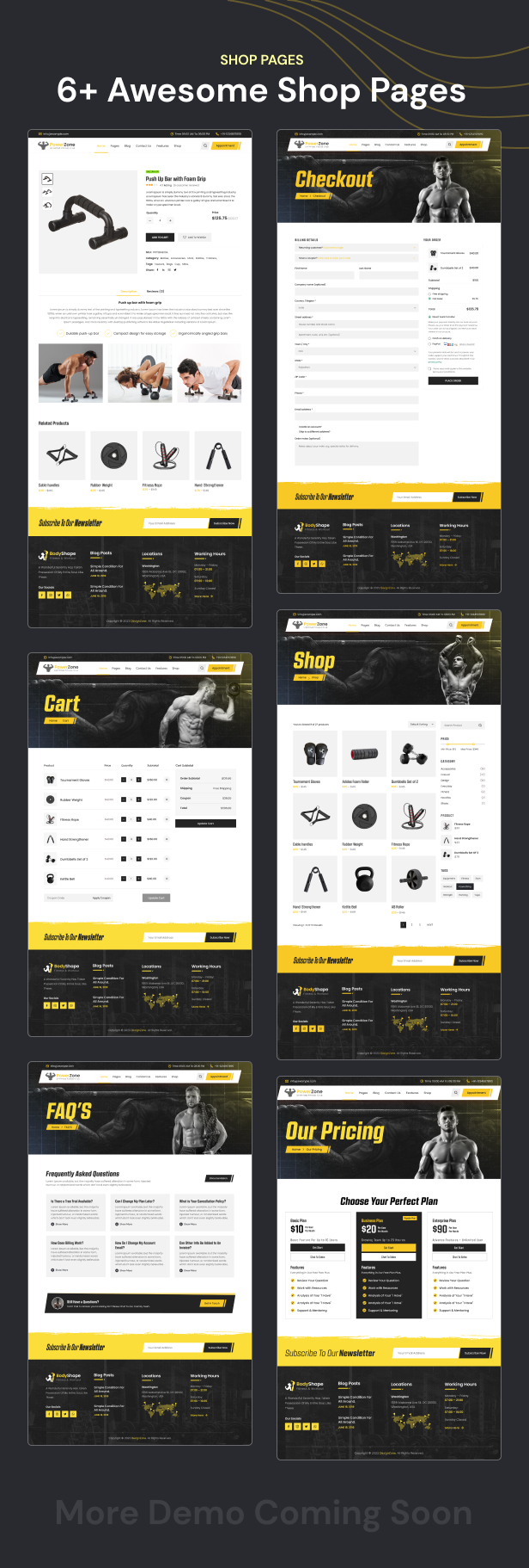 PowerZone - Fitness, Workout & Gym Figma Template - 2