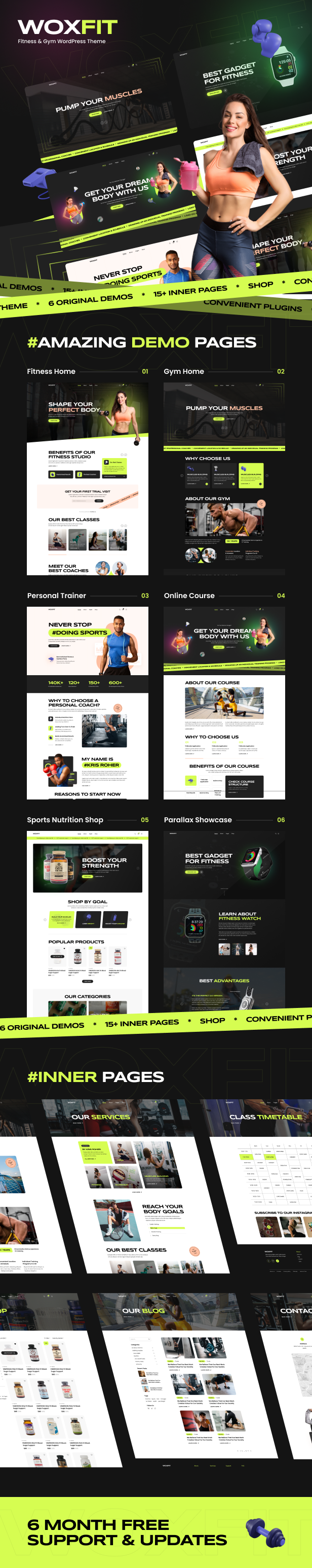 WoxFit - Fitness & Gym WordPress Theme - 1