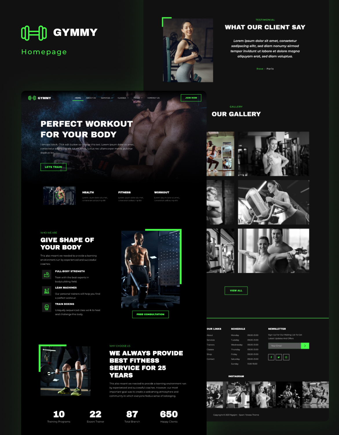 Gymmy | Sport & Fitness Elementor Template Kit - 1