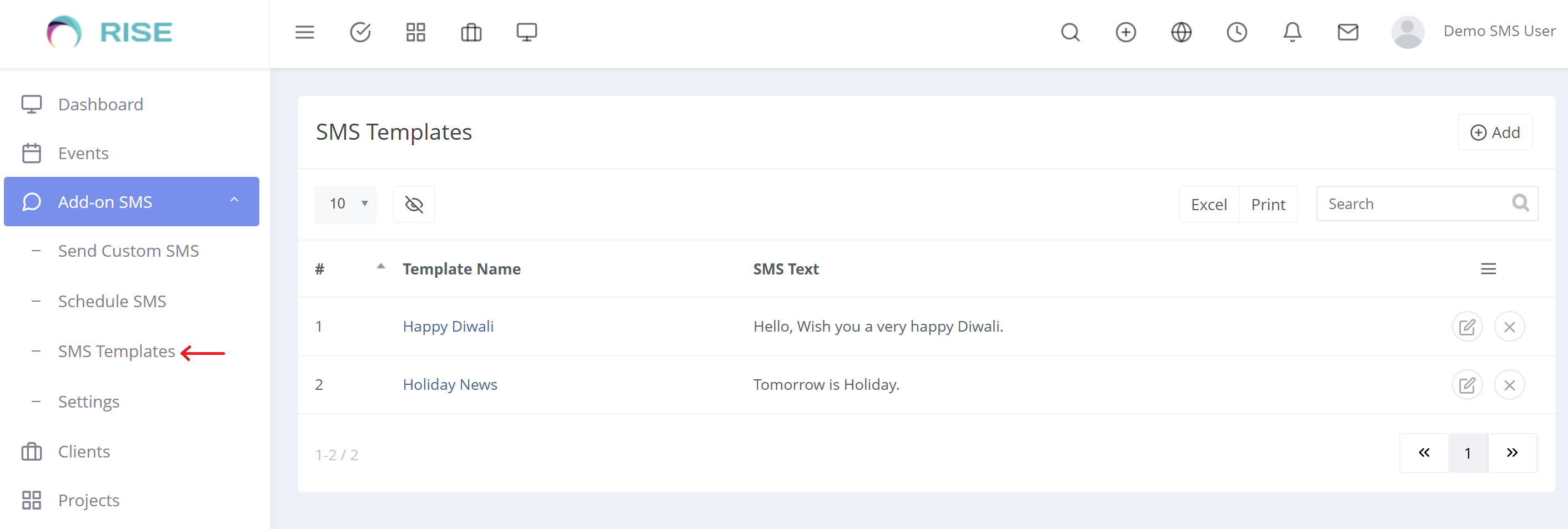 Add-on SMS Manager Plugin for Rise CRM - 4