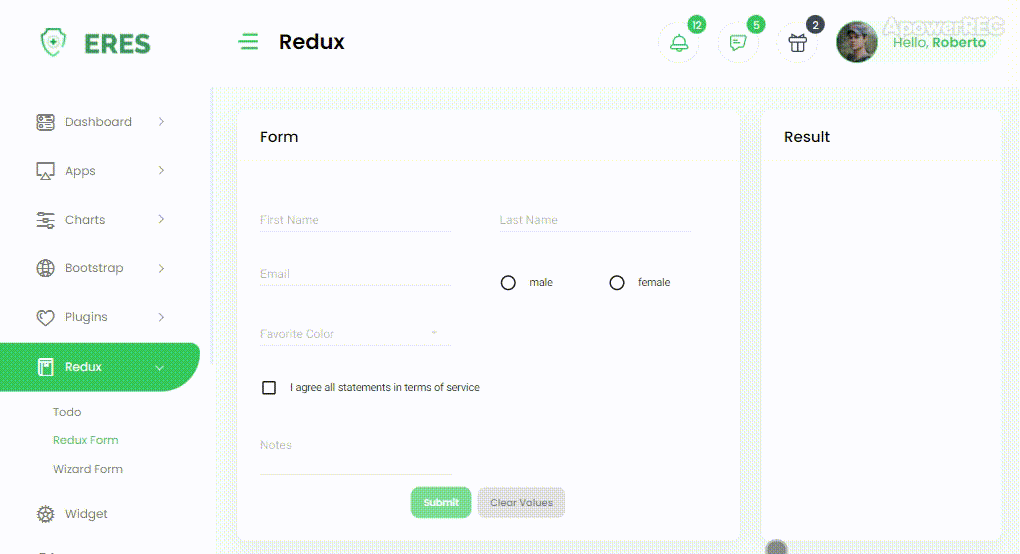 ERES Hospital Admin Dashboard React Redux Template [FREE DOWNLOAD