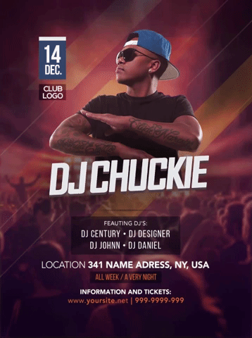 5-Pack Animated Party Flyers - 1