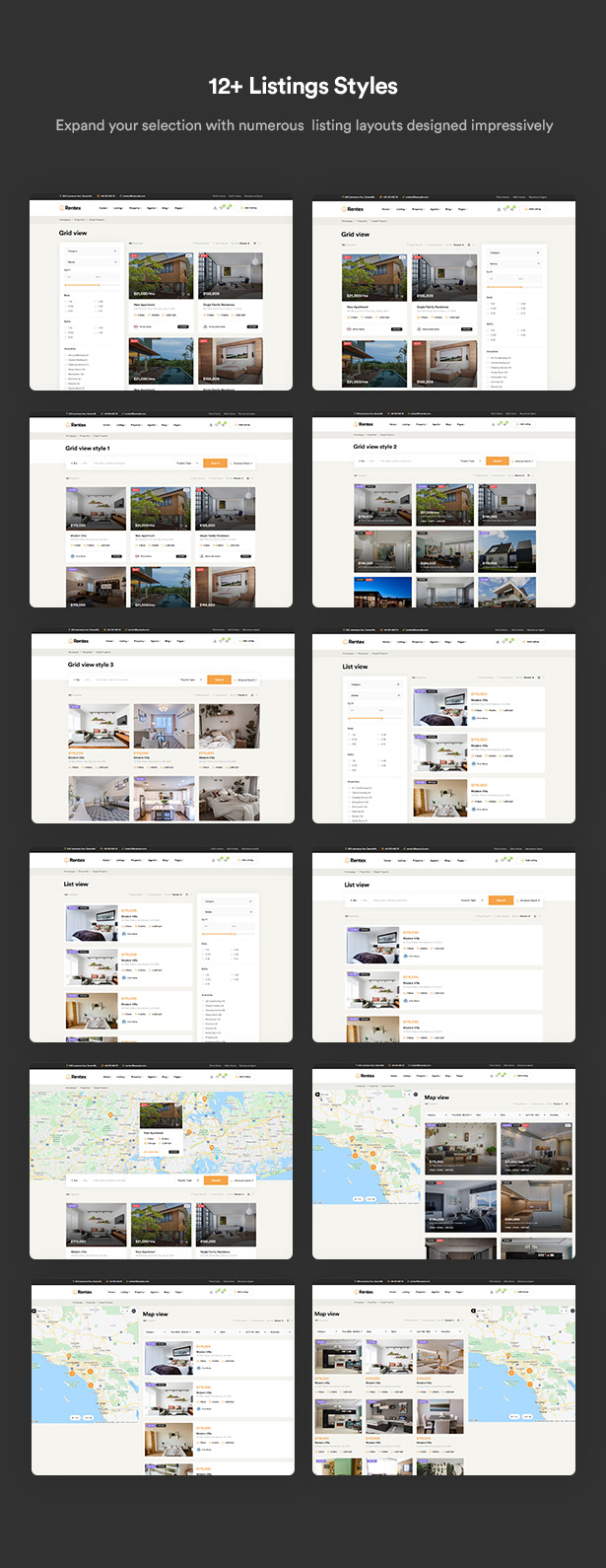 Rentex - Real Estate WordPress Theme