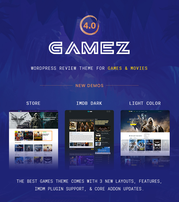 Best WordPress Review Theme For Games, Movies And Music - Gamez - 1