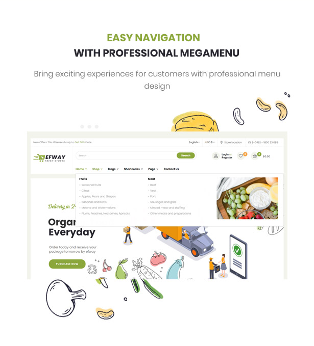 Efway - Food Store eCommerce Prestashop Theme