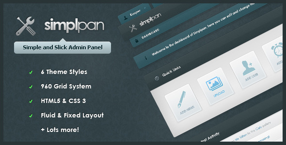 Simplpan Admin Panel Template - ThemeForest Item for Sale