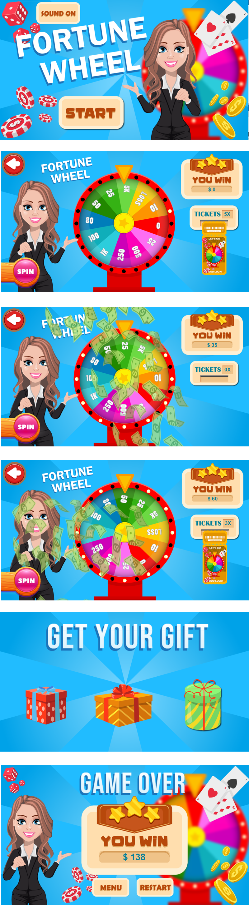 Fortune Wheel - HTML5 Game (C3) - 1