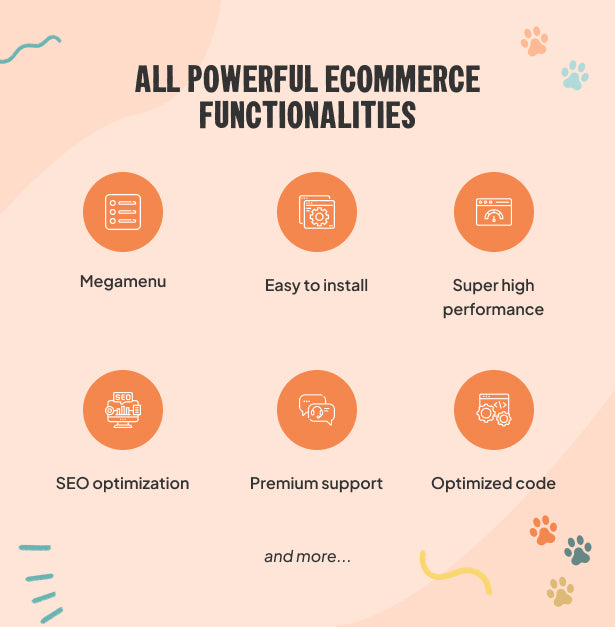 All powerful eCommerce functionalities