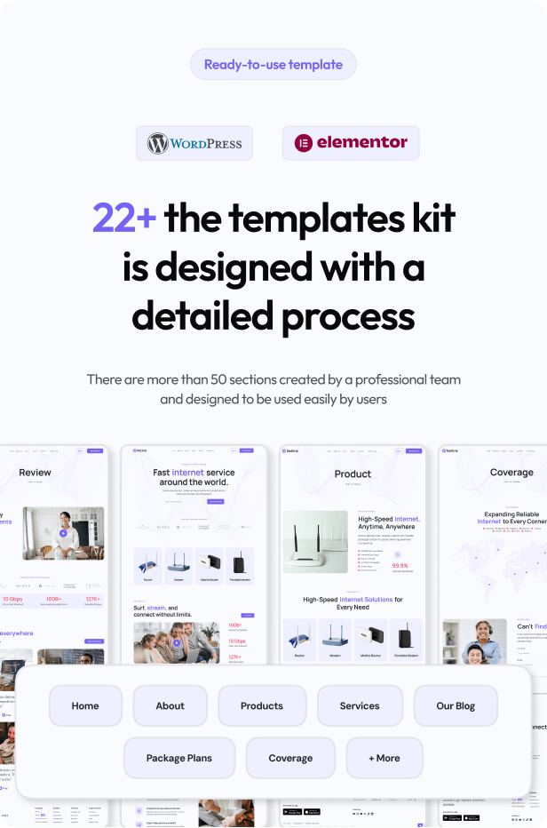 Netlink - Broadband & Internet Provider Elementor Template Kit - 2