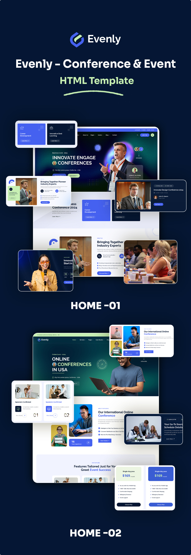 Evenly - Conference & Event HTML Template - 1