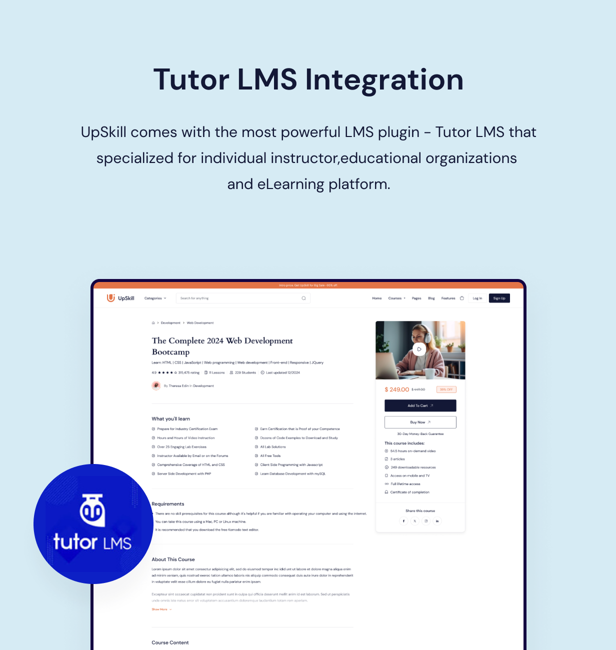 UpSkill - Education Online Courses LMS WordPress Theme - 10