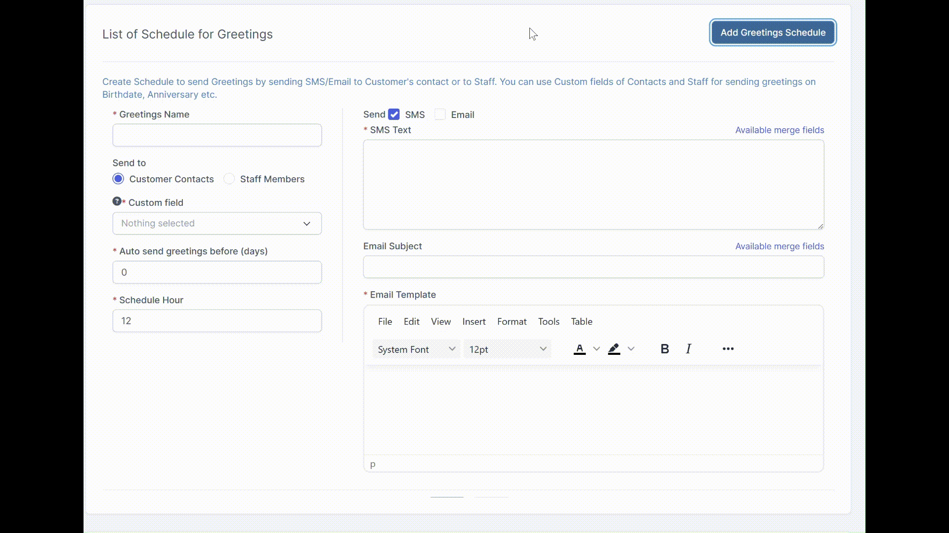Greetings Manager Module For Perfex CRM - 1