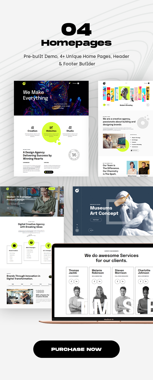 Onovo Portfolio Agency WordPress Theme - Description 2